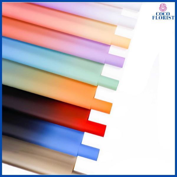 

PACK 20 Kertas Buket cellophane gradient Flower Wrapping Paper Florist KB6183