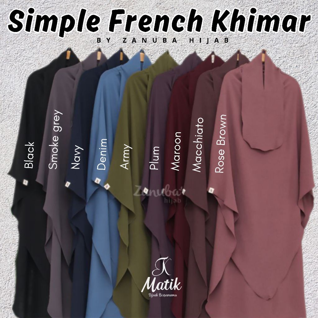 Simple French Khimar by Zanuba Hijab | simpel FK | FK French khimar | fk crinkle | fk Crinkle