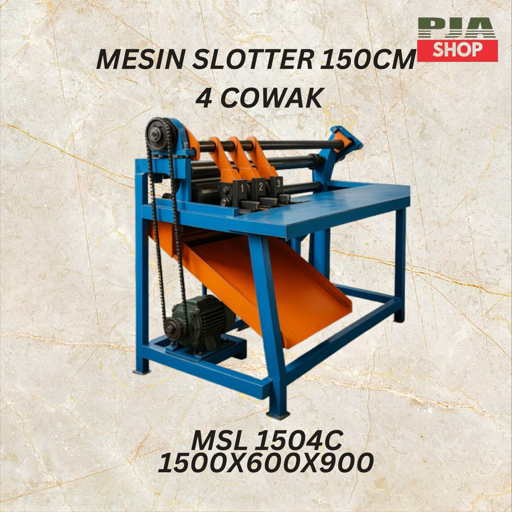 MESIN SLOTTER 4 COWAK 1500X900X600 MM (MSL150 4C) MESIN SLOTTING/SLOTTER/MESIN SLOT KARDUS/MESIN POT