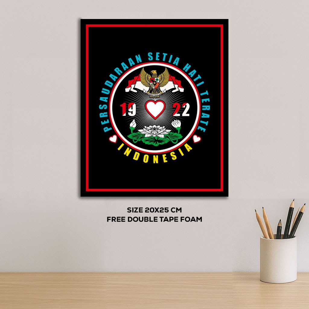 Hiasan Dinding Dekorasi Ruangan Aesthetic Size 20x25cm PSHT 1922 Indonesia