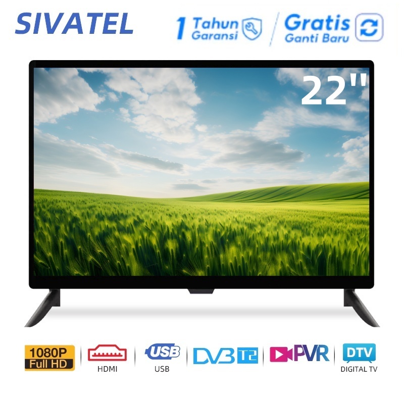 Sivatel TV Digital 22 inch HD TV LED 25 inch Televisi Murah Promo -Model 21/22/24/25/27inch