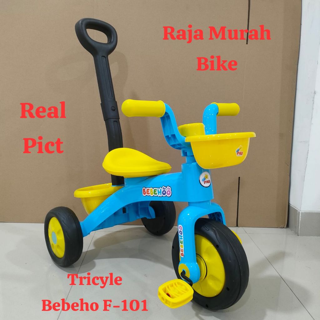 Sepeda Anak  Roda Tiga Bebehoo F-101 PMB Sepeda Roda Tiga Tricyle Bebehoo Pmb F-101