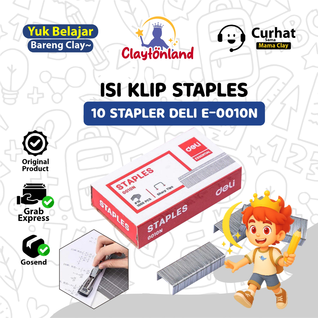 

ISI KLIP STAPLES HD 10 STAPLER DELI E-0010N