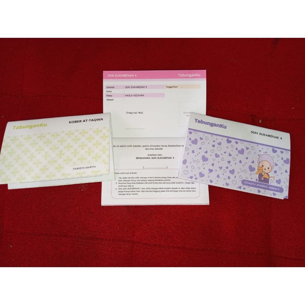 

Buku Tabungan Sekolah Custom Nama & Logo | Desain Menarik | PAUD, TK, RA, SD, SMP, SMA