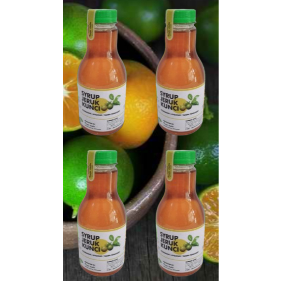 

Sirup Syrup Jeruk Kunci / Kalamansi / Kasturi Tempo Doeloe Khas Lampung 4 X 250 ml (4Pcs)