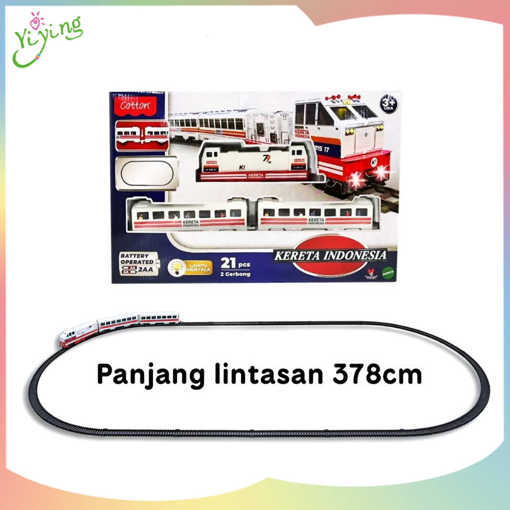 Mainan KERETA API INDONESIA 21 Pieces/Mainan anak kereta Indonesia /Train Set