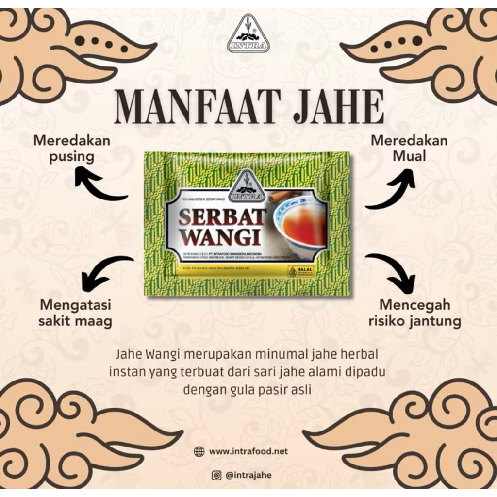

intra serbat wangi ( 1 bungkus isi 20 sachet) exp 22 januari 2027