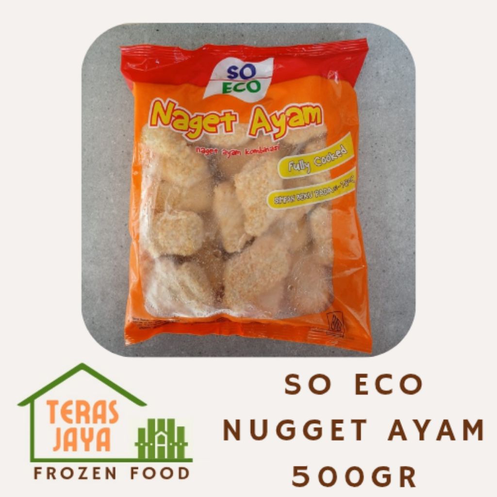 

SO ECO NUGGET AYAM 500 GR Frozen Food (makanan olahan beku nugget ayam)