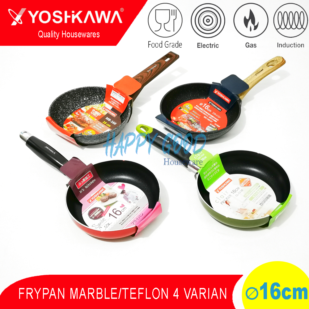 YOSHIKAWA 16cm FRYPAN/PANCI/PENGGORENGAN TEFLON / TEFLON ANTI LENGKET