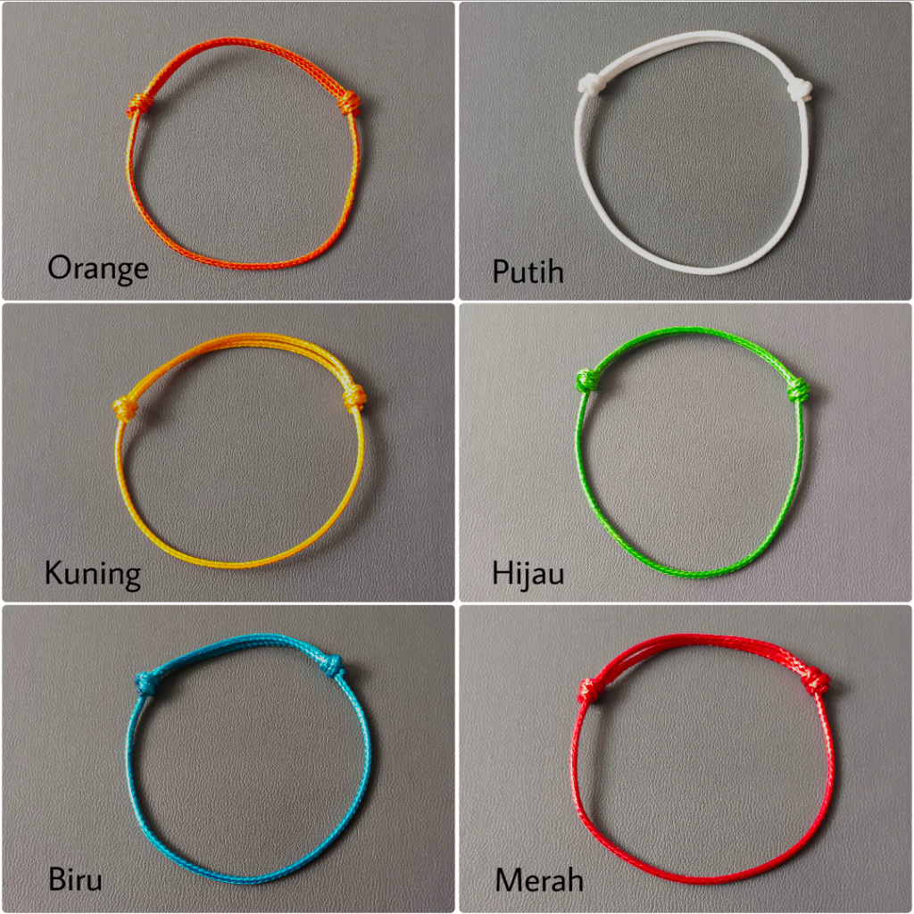 Gelang Korea Polos - Gelang Tali Korea Waterproof - Gelang Korea Simple