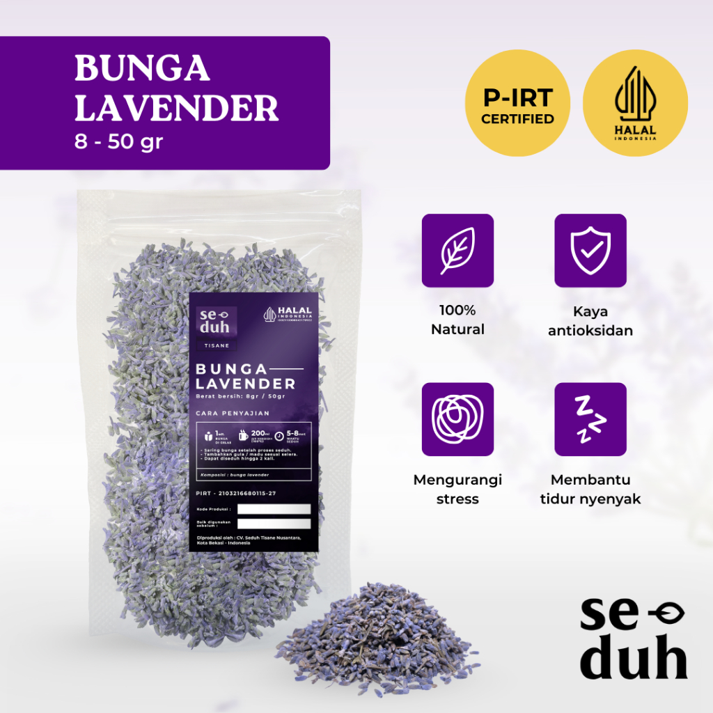 

SEDUH TEA & TISANE | Teh Lavender / Lavender Tea / Flower Tea 8gr - 50gr