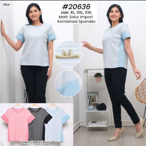 CUBIC Blouse Katun x Kaos Daily Stretch Wanita 20636