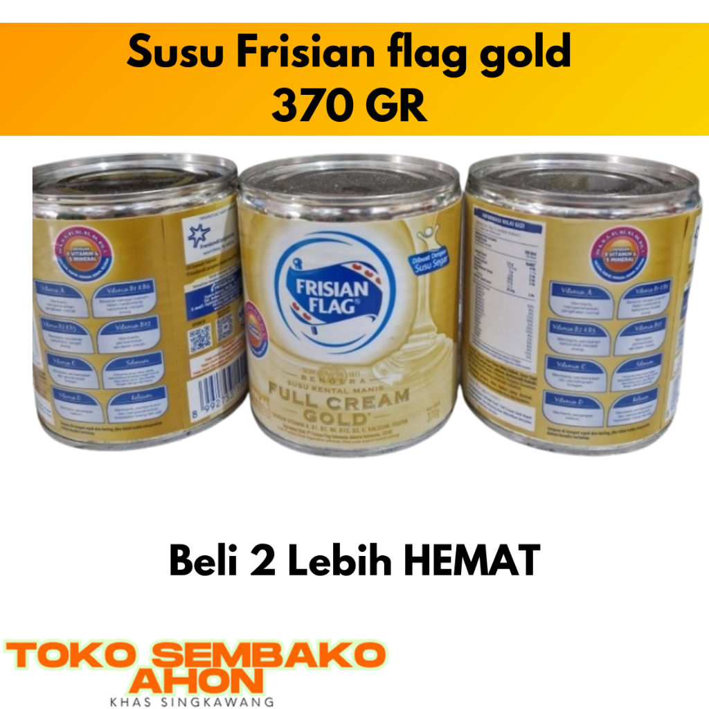 Susu Frisian Flag Gold 370g / Susu Bendera Kaleng / Susu Frisian Flag / Susu Kental Manis Frisian / 