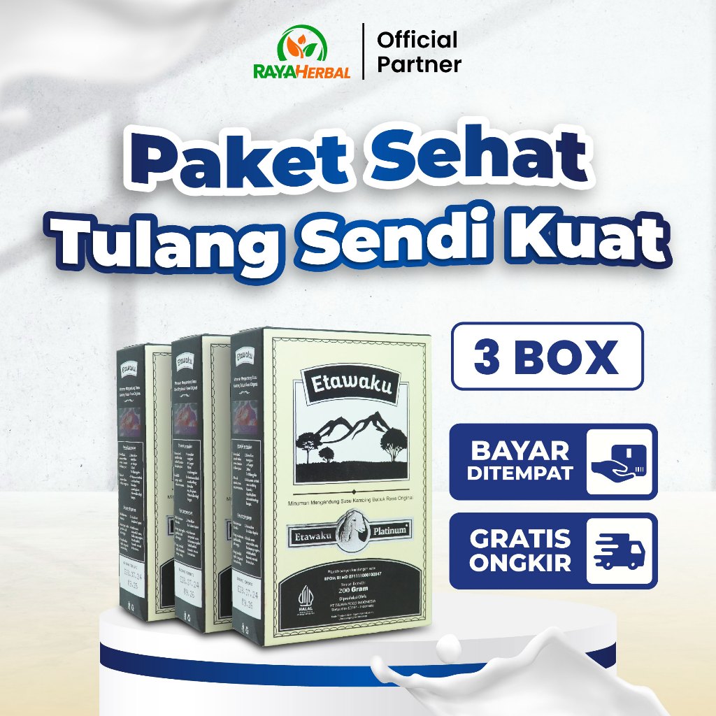 

Etawaku Platinum 3 Box – Susu Kambing Etawa Bubuk Tinggi Kalsium & Menjaga Paru-Paru