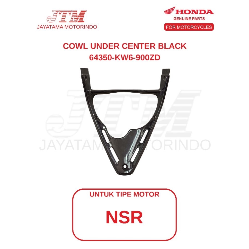 COWL UNDER CENTER BLACK & GRAY 64350-KW6-900ZD