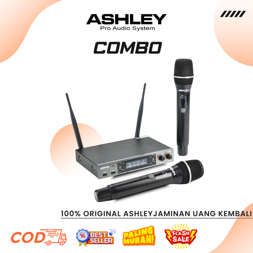 Mic Wireless Ashley Combo With Anti feedback function Mic Wireless Ashley D99