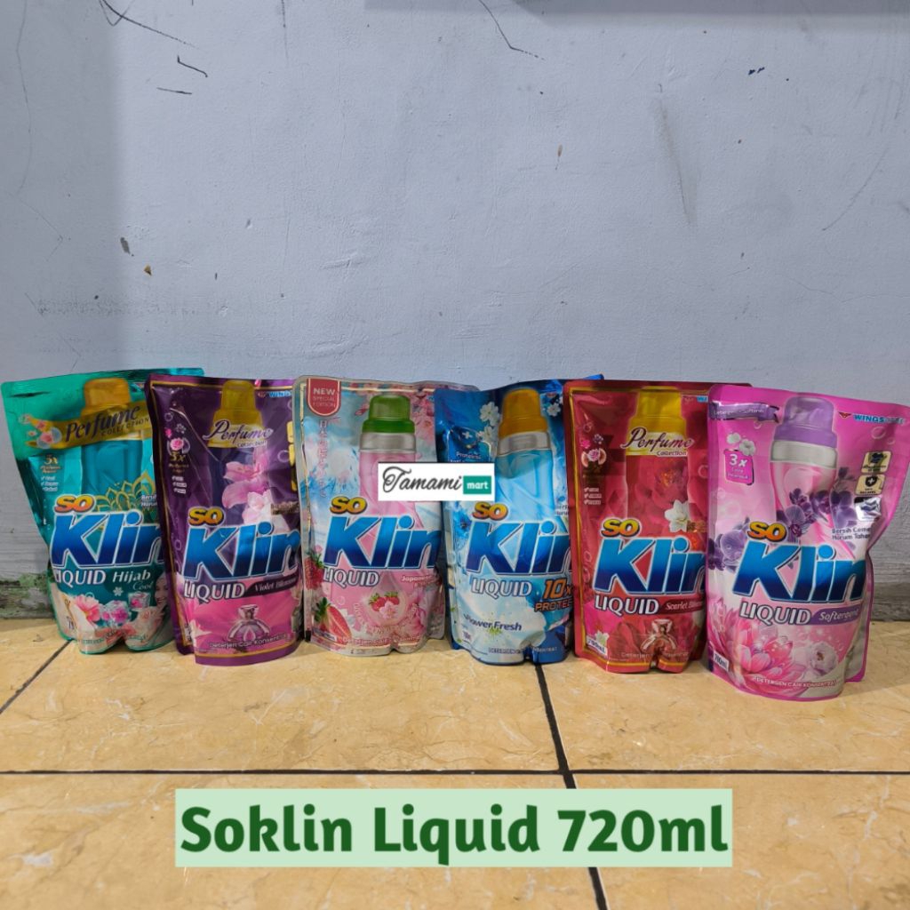 Soklin Liquid 720ml detergent cair violet blossom lavender korean strawberry