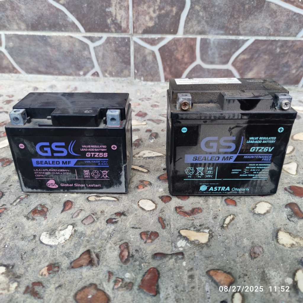 AKI GS Kering Bekas Second Copotan Kondisi Bekas AKI MOTOR GS GTZ5S GTZ6V  BEAT POP ESP STREET SPACY