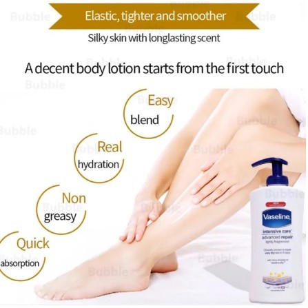 VASELINE body lotion intensive care advanced repair perbaiki kulit kering dalam 5hari 400ML