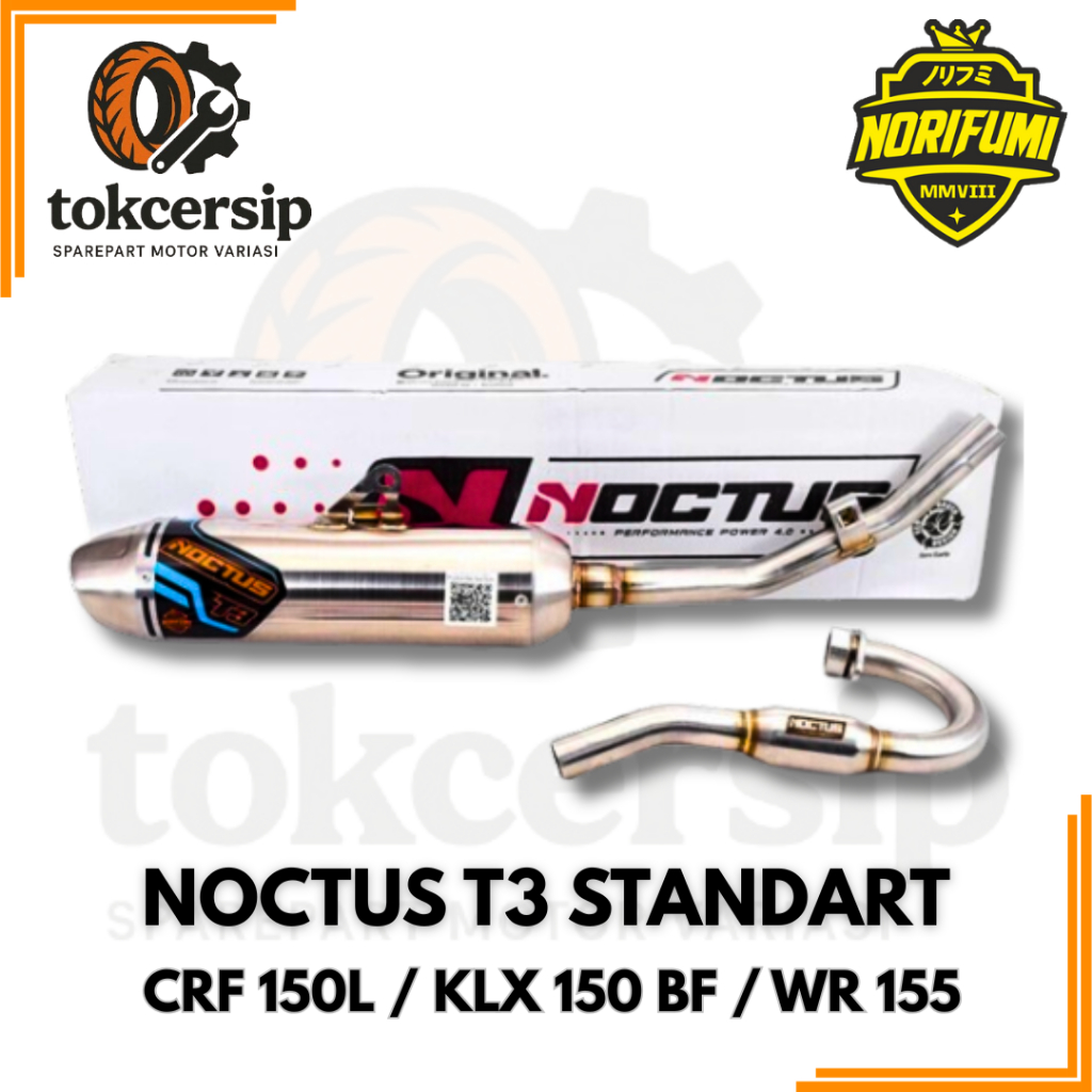 NOCTUS Knalpot Tipe T3 Standart Motor CRF 150L / KLX 150 BF / WR 155 Original