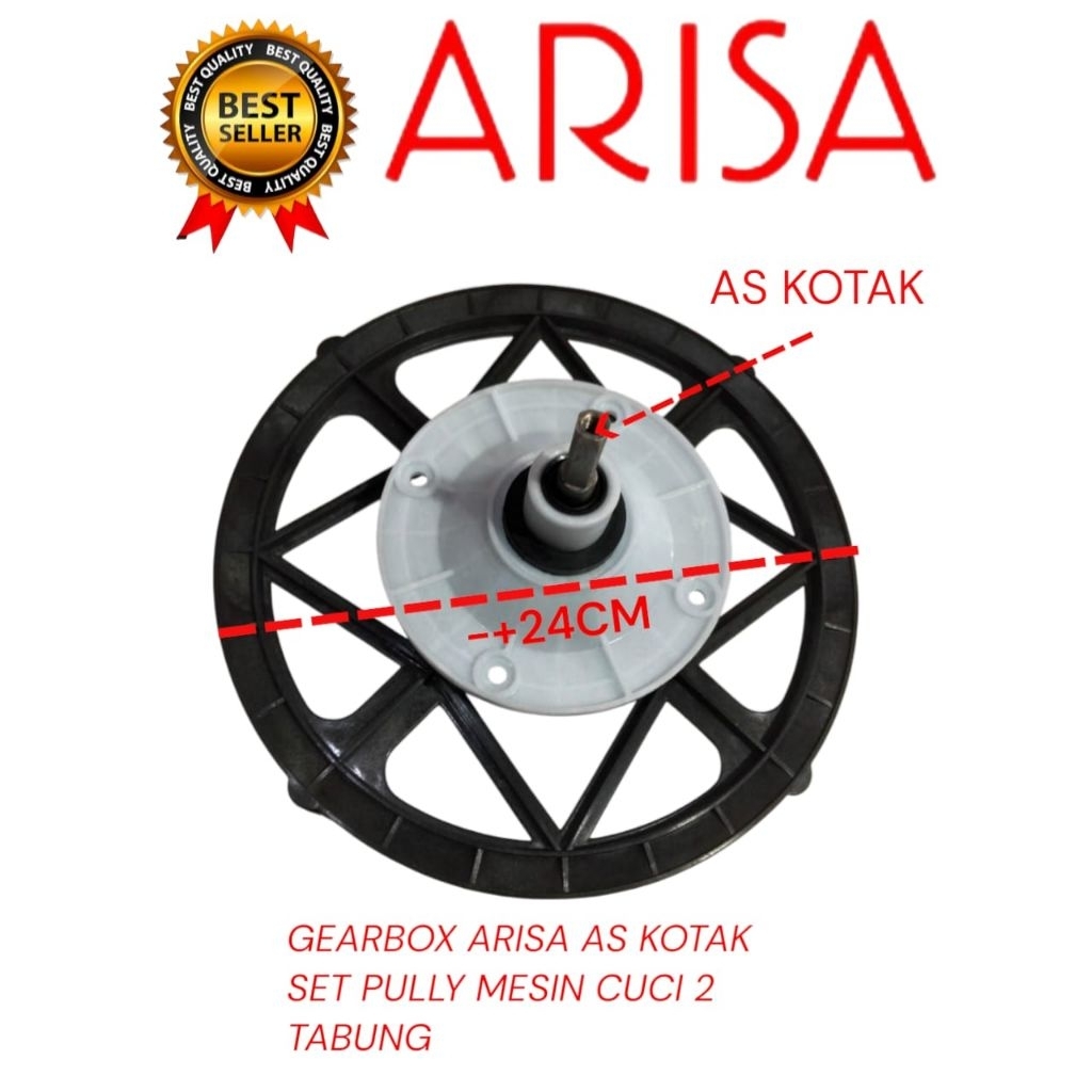 GEARBOX ARISA AS KOTAK SET PULLY MESIN CUCI 2 TABUNG