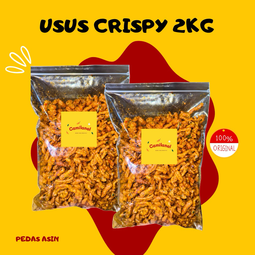 

PAKET USAHA MINI 2KG USUS PEDAS-Cemilan, Food, Kering, Keripik, Snack
