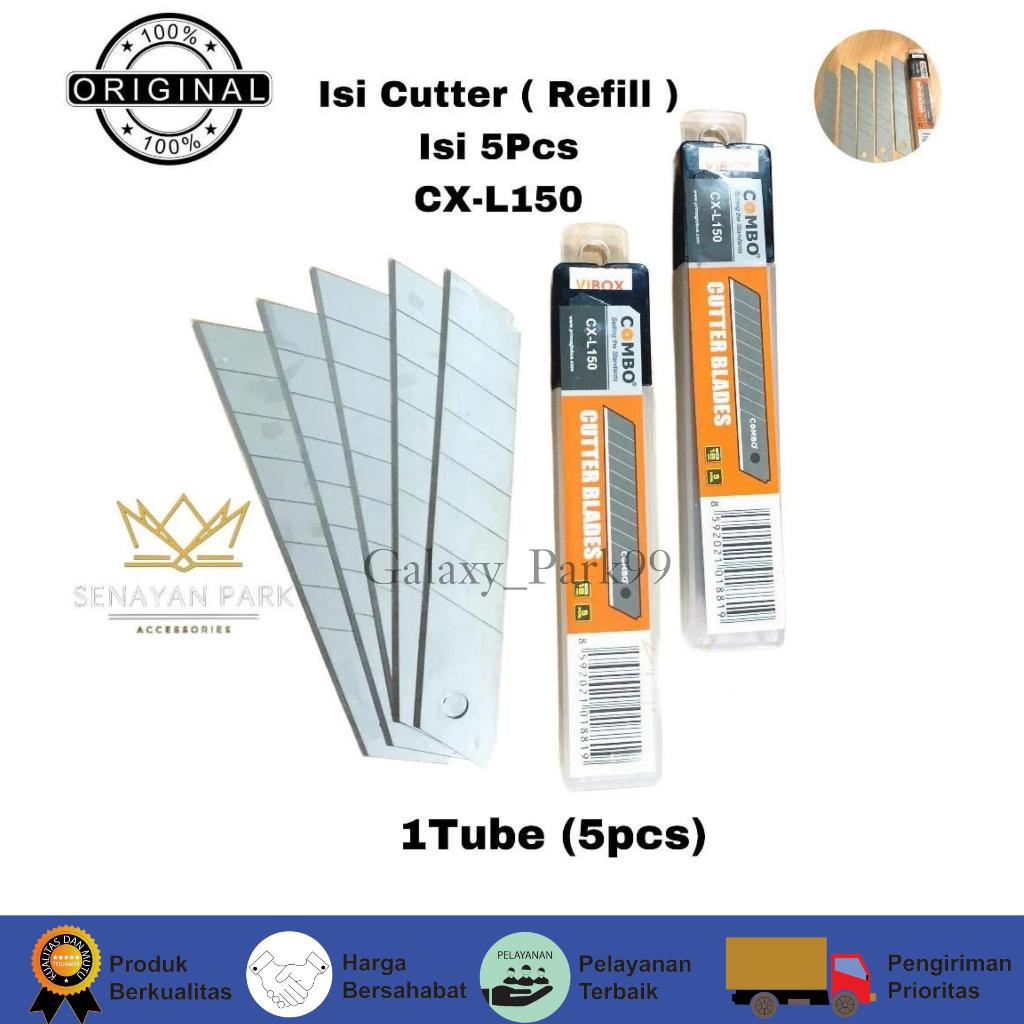 

(1tube 5 Mata Pisau Besar ) Vibox CX-L150 isi Cutter Besar Combo L-150 / Isi Kater / Refill Cutter / Pisau Cuter Super Tajam Premium [GLX]