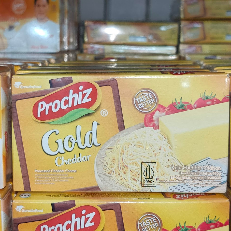 

Prochiz Gold Cheddar 160 Gram / Keju Prochiz Royal