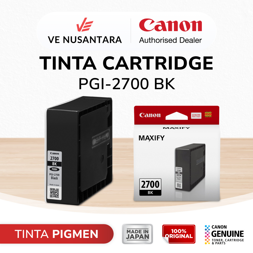 Tinta Original Canon 2700 Black PGI-2700BK - Tinta Canon MAXIFY iB4170 MB5170 MB5470 - Tinta Cartrid