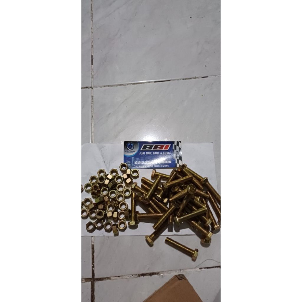 baut mur 8x40/baut 12 panjang 4cm isi 50pcs