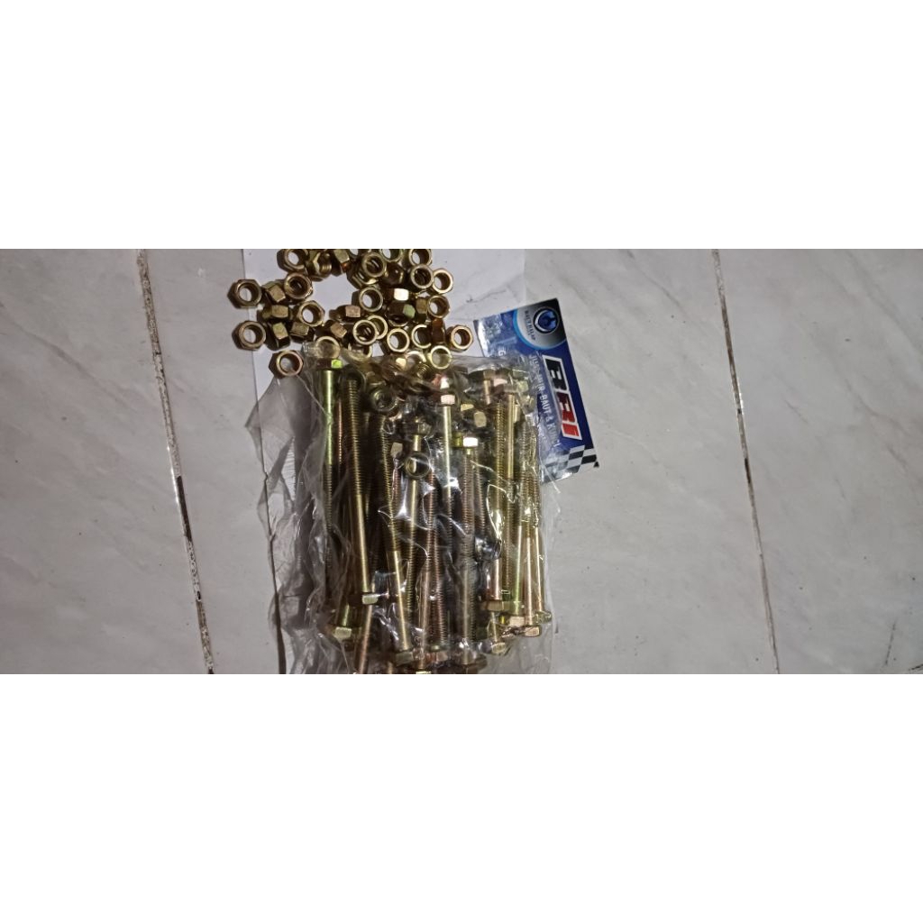 baut mur8x90/baut 12 panjang 9cm isi 25pcs