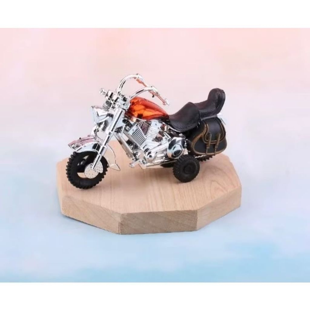 {HKS} HIASAN KUE MOTOR MOGE / MAINAN MOTOR PULL BACK / PAJANGAN KUE ULANG TAHUN MOTOR MOGE MAINAN AN