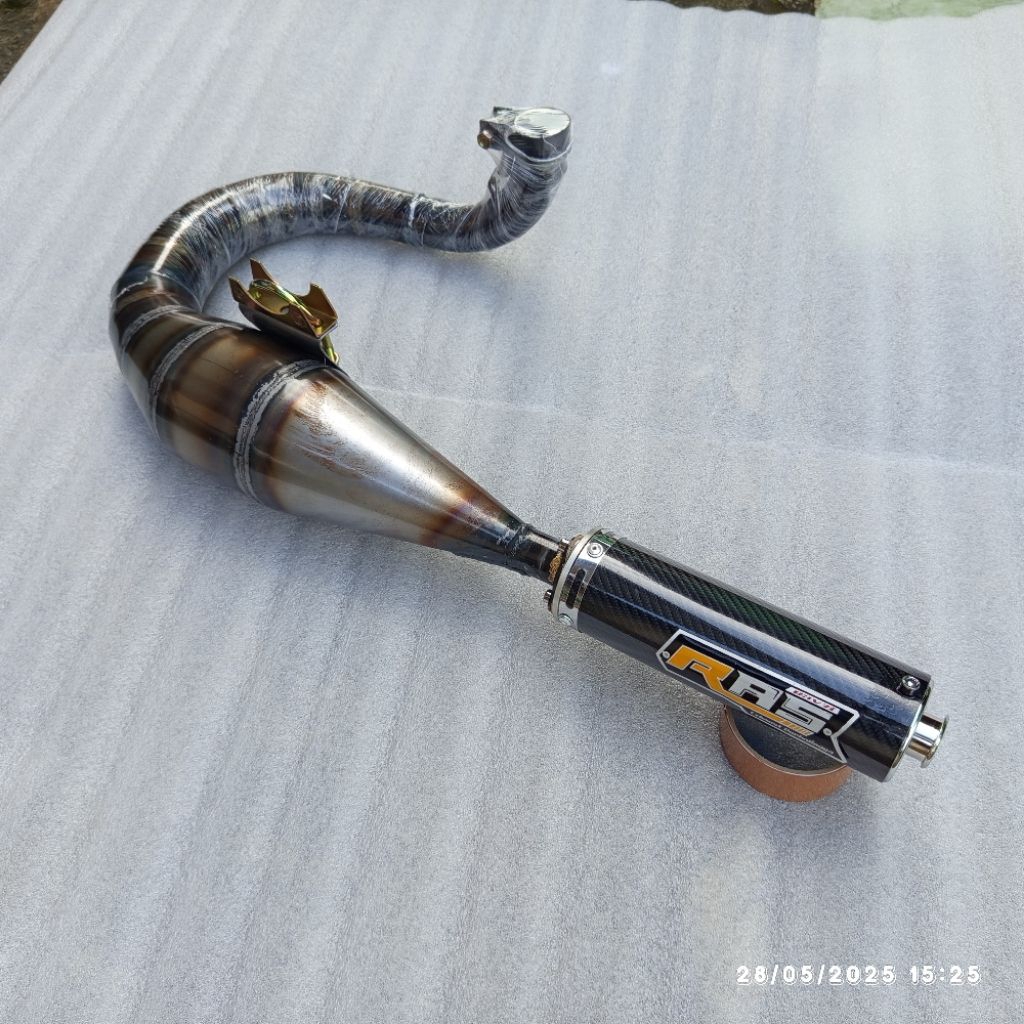 KNALPOT VESPA BUANG KIRI SLINCER CARBON VESPA PX EXCEL SPRINT SUPER