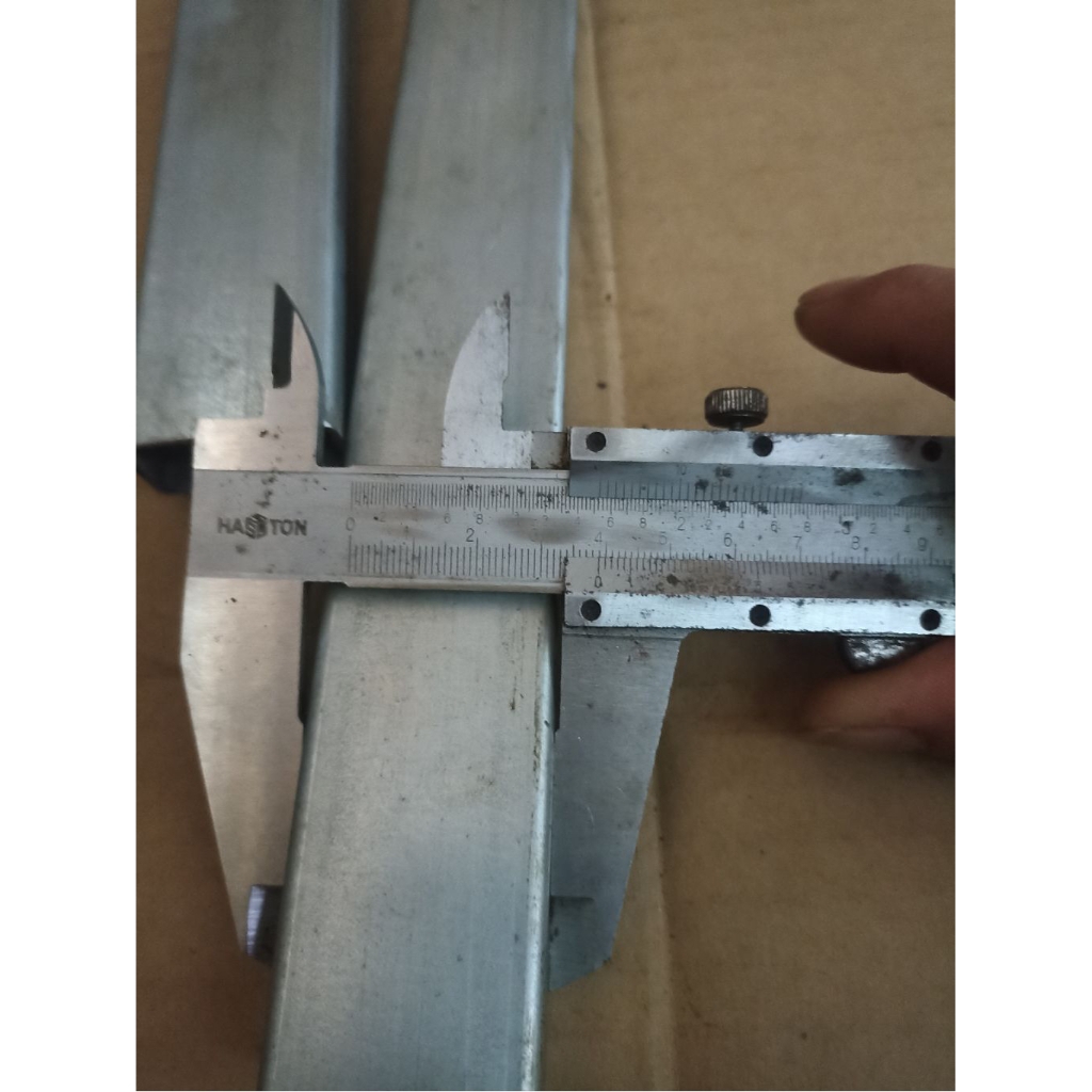 pipa besi galvanis 4x2. panjang 2meter, tebal 1,2mm