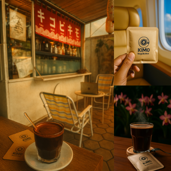 

Kimo Kopikimo / Coffee Drip / Kopi Tubruk instan / Robusta / Arabica / Blend 10gr 1 Pcs