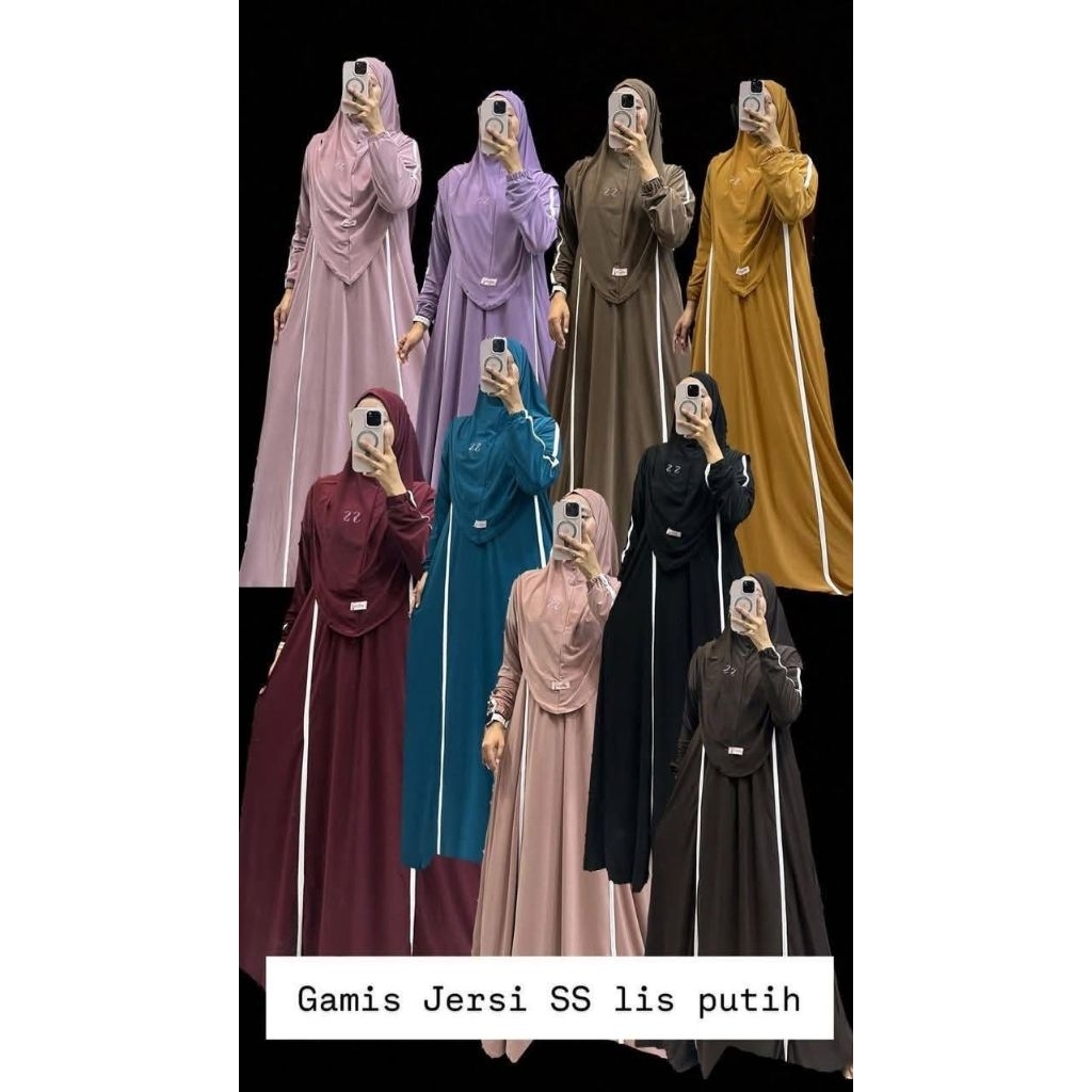 GAMIS JERSEY PREMIUM SS LIST PUTIH