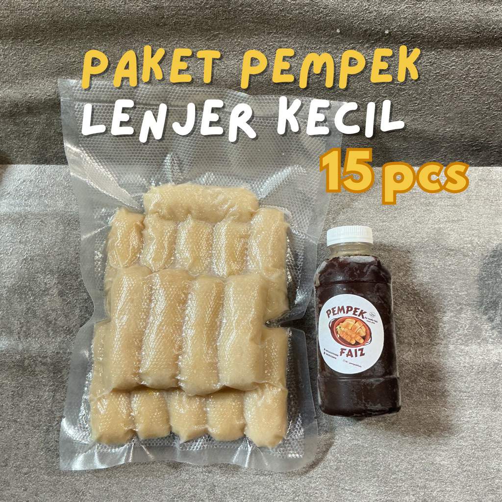 

pempekfaiz- pempek lenjer kecil isi 15pcs + cuko 250ml pempek palembang asli ikan gabus / pempek