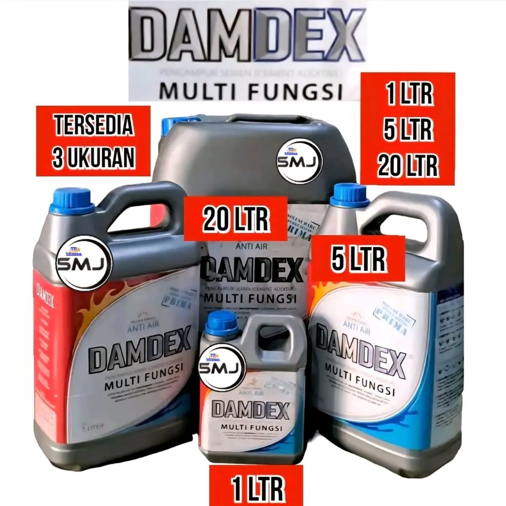 DAMDEX 5liter Damdex 20liter Damdex Multifungsi 3ltr 5ltr 20ltr Obat Cor Pengeras Beton Damdex Multi