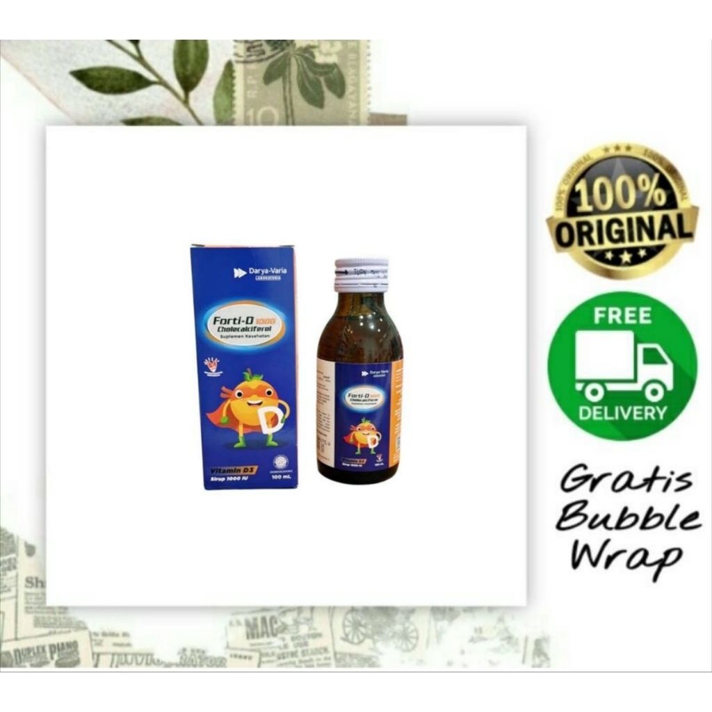 Forti D Sirup 1000 iu 100 mL / Forti-D 1000 iu Sirup /Sirup Vitamin D3 1000 iu