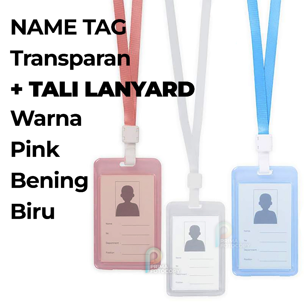 

Name Tag Tanda Pengenal Gantungan Kartu Nama JOYKO NT 75 76 77 ID CARD PEKERJA KANTORAN MAHASISWA SEKOLAH DAN Event acara name tag cover tali lanyard 1 cm