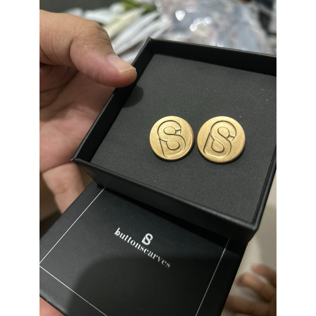 bros pin hijab kerudung mewah BS ori buttonscarves WITH BOX