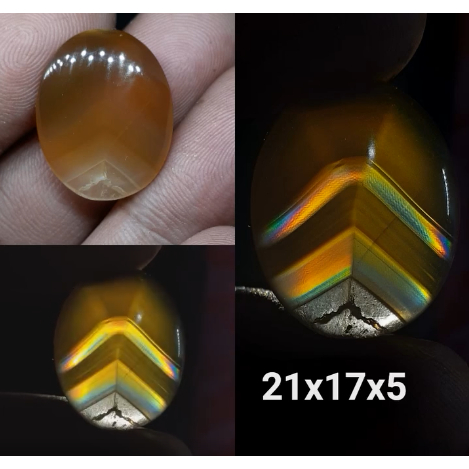 Natural Batu Akik Motif Gambar Pangkat Junjung Derajat Drajat Pelangi Antik 3