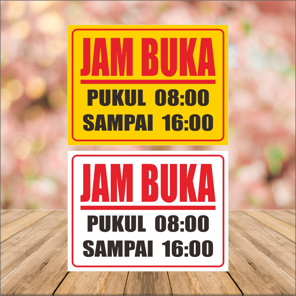 

STIKER TOKO ATAU WARUNG JAM BUKA DAN TUTUP BISA REQUEST