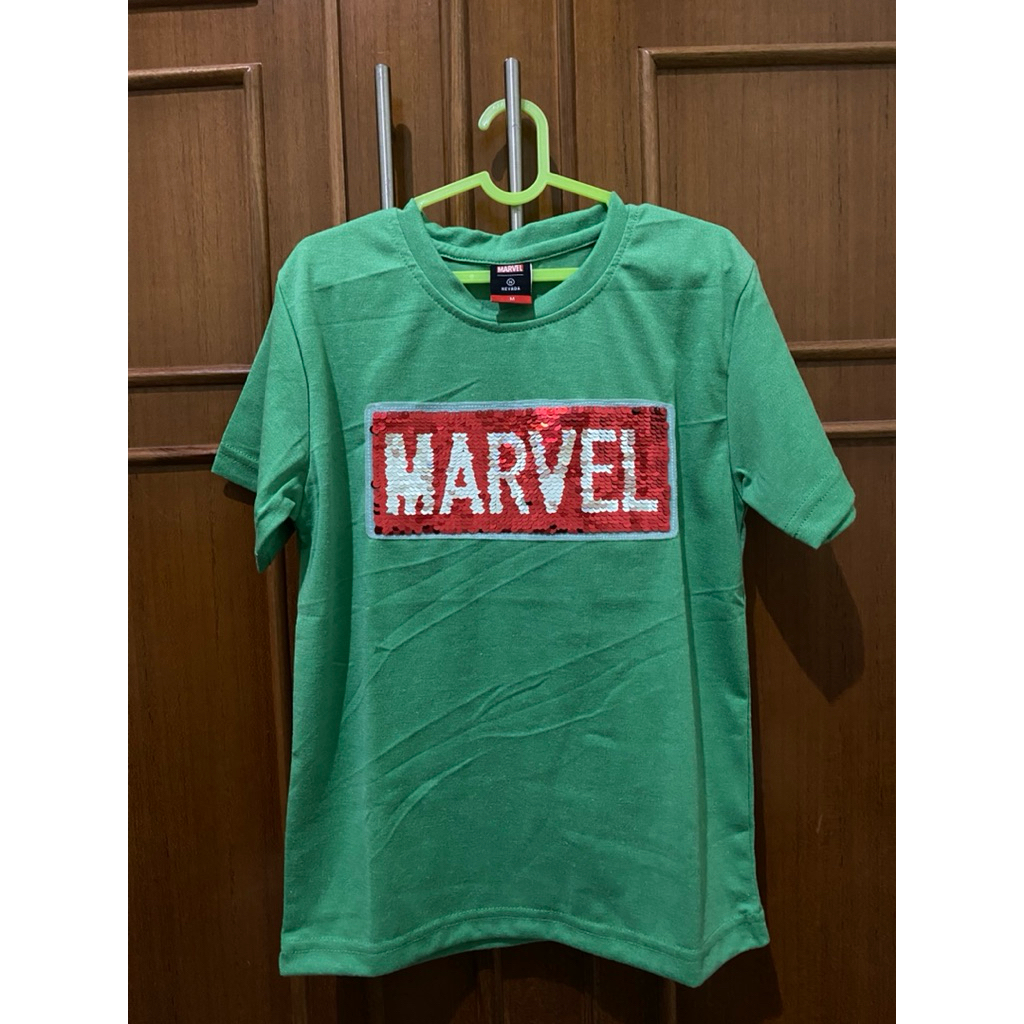 NEW kaos anak laki-laki nevada x marvel original sequin