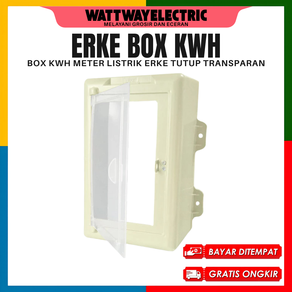 Box Plastik Pelindung KWH Meter Listrik ERKE Dengan Tutup Transparan (G)
