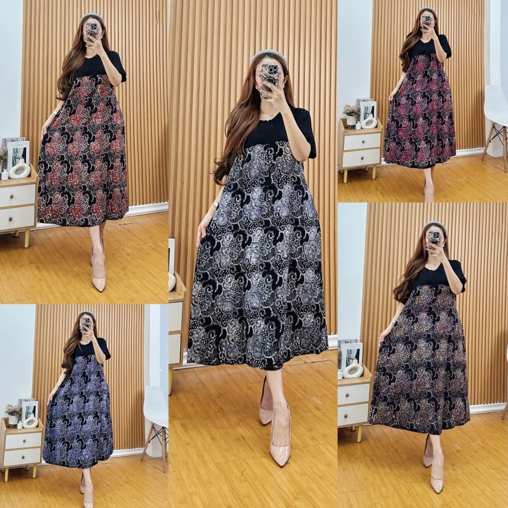 Promo - Daster Twill Rayon super premium original terbaru lengan pendek Batik wanita modern asli Pek