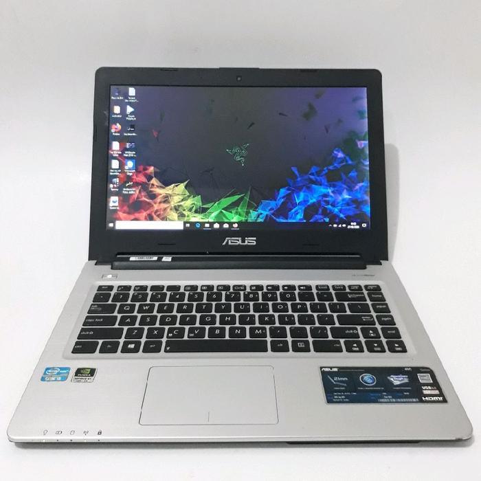 LAPTOP DUAL VGA ASUS SLIM GAMING DESAIN CORE I5 RAM 16GB DOUBEL HARDIS NVDIA GEFORCE 2GB