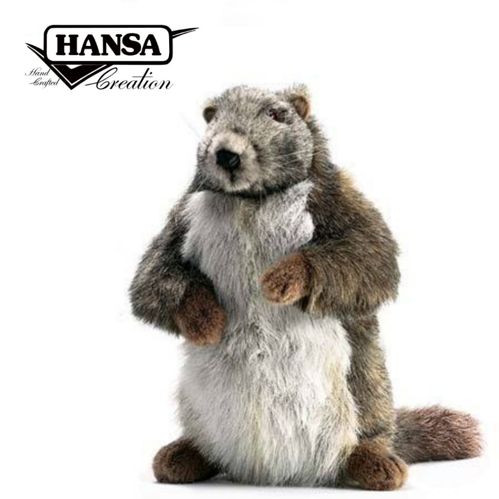 Boneka Marmot U.S.A 0ri HANSA Toys Animal Hewan Mirip Asli Soft Toy Stuffed Plush Stuff Plushie Real
