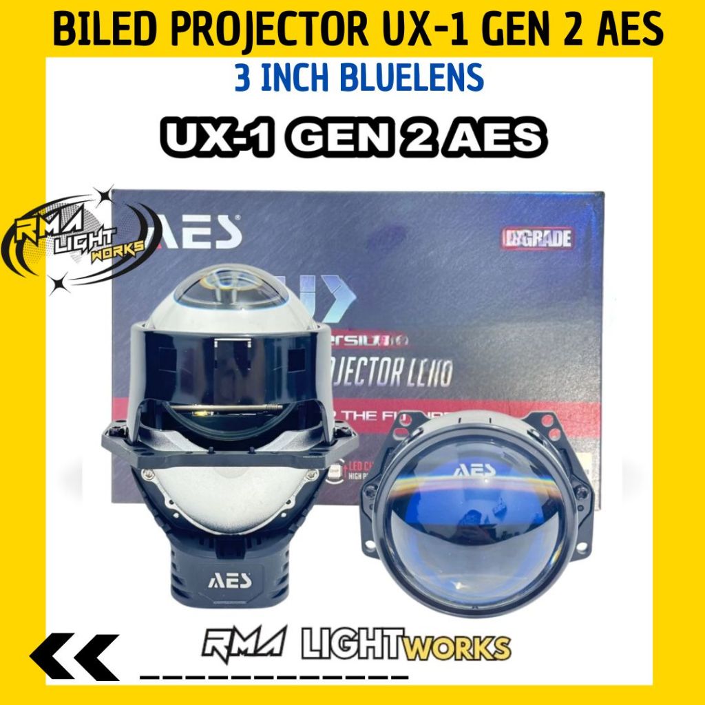 Biled Projector UX-1 Gen 2 AES 3 inch Bluelens Free Demon Eyes Biled AES 3 inch UX Series