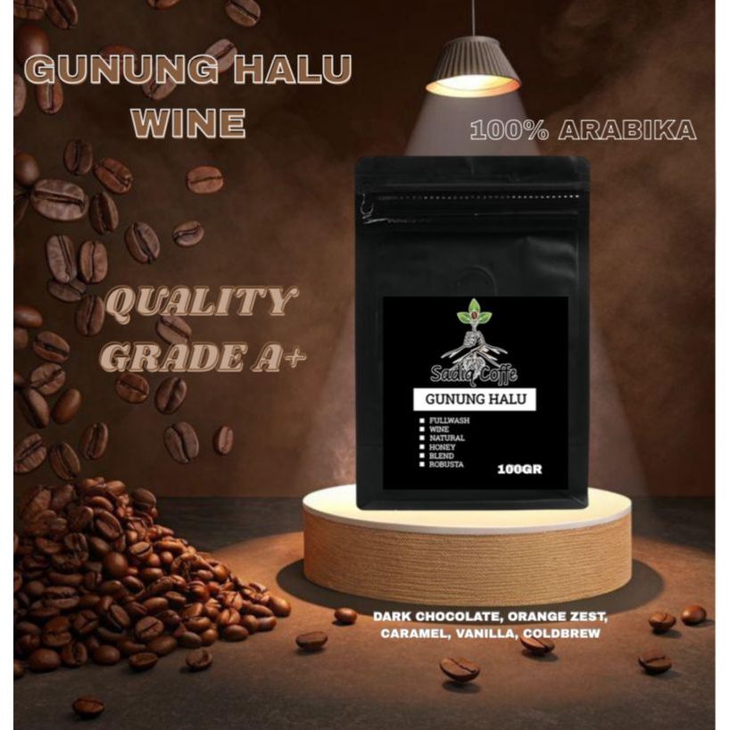 KOPI ARABIKA WINE GUNUNG HALU 100GR / KOPI BUBUK 100% PREMIUM